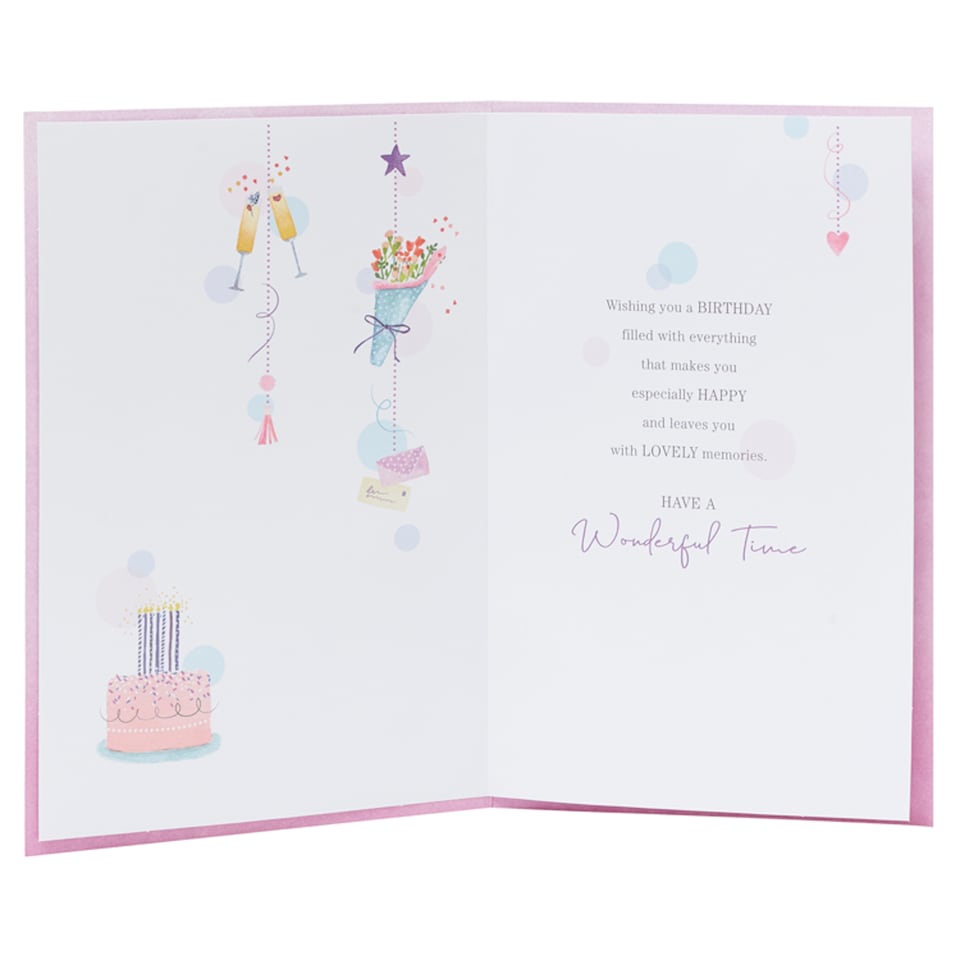 image 1 of Gibson Birthday Card Cake And Flowers