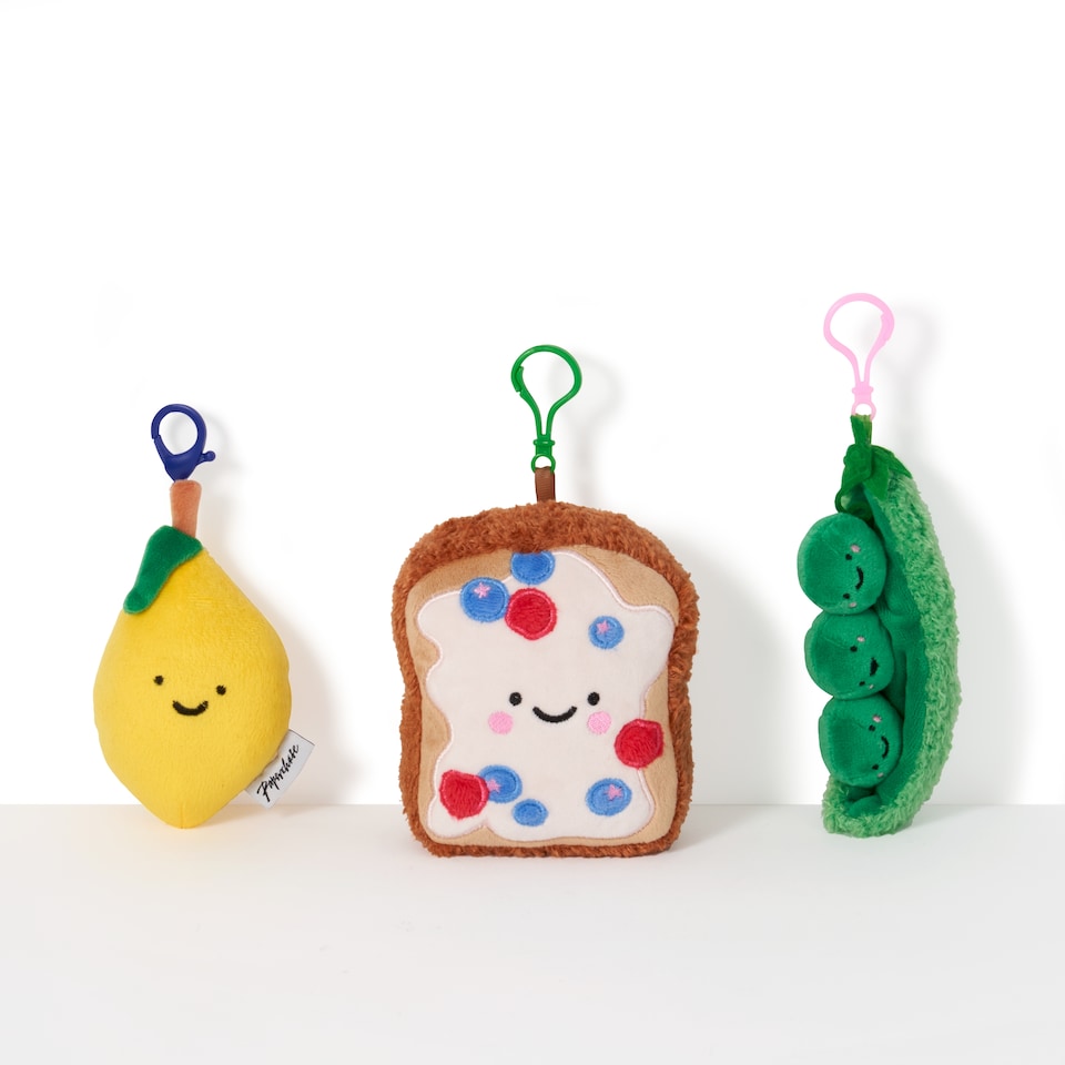 image 1 of Paperchase Deli Plush Key Rings - Assortment