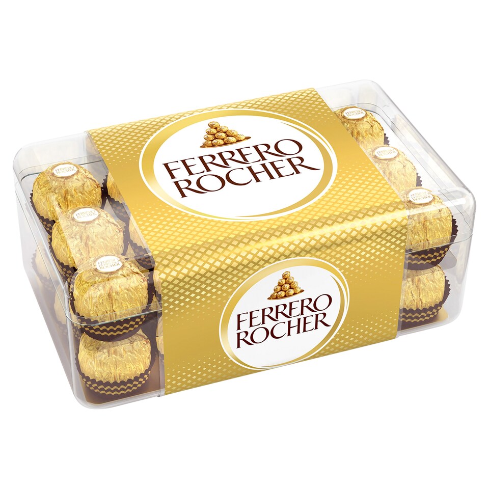 Ferrero Rocher Oplatky s polevou z mléčné čokolády a drcenými lískovými oříšky 30 ks 375g