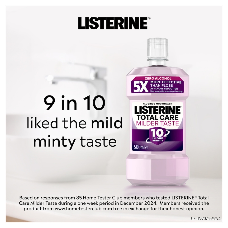 image 1 of Listerine Total Care Milder Taste Zero Alcohol Mouthwash 500ml