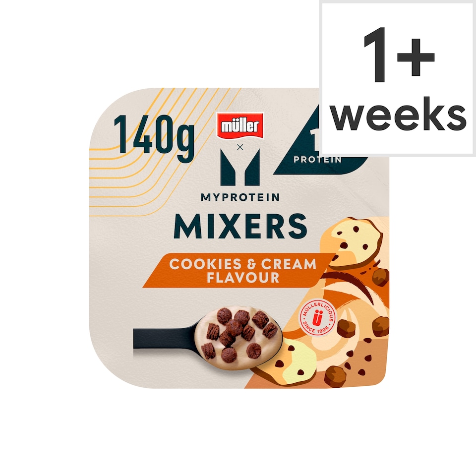 image 1 of Muller X MYProtein Mixers Cookies & Cream Protein Yogurt with Mini Cookies 140g