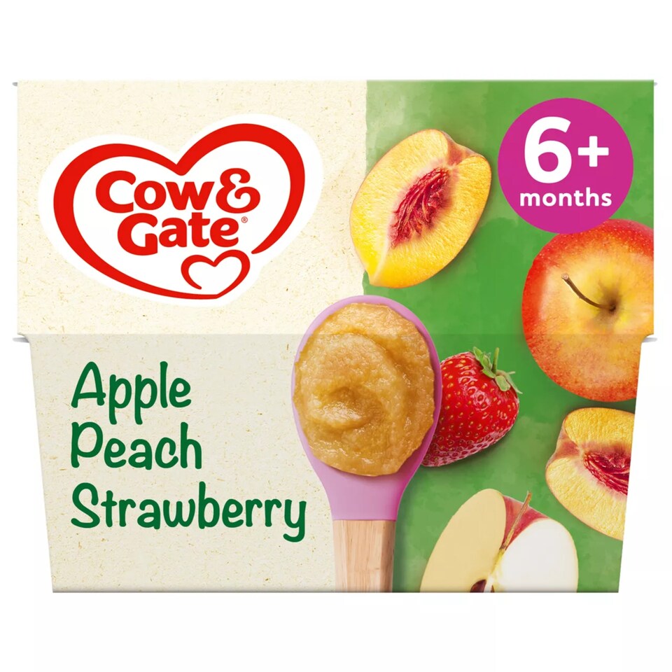Cow & Gate Apple Peach Strawberry Pots 4 x 100g