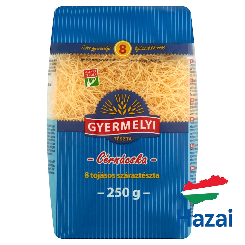 Gyermelyi Angel Hair Dry Pasta with 8 Eggs 250 g