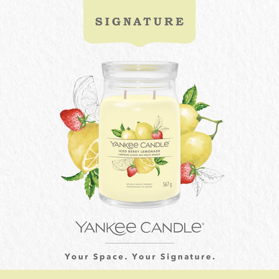 image 1 of Yankee Candle Signature Iced Berry Lemonade Large Candle 567g