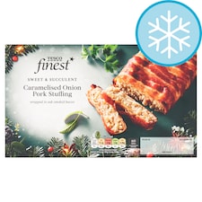 Tesco Finest Caramelised Onion Pork Stuffing Wrapped in Bacon 400g