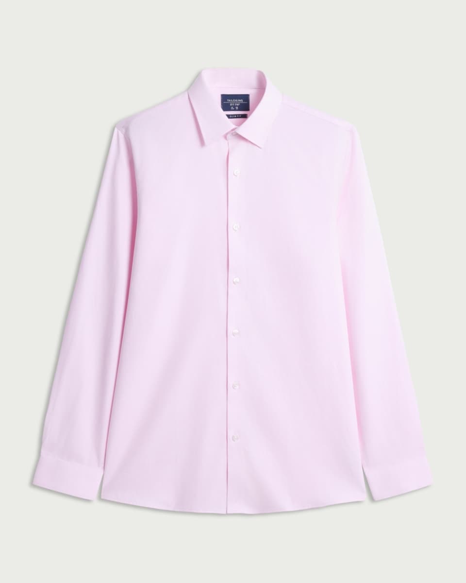 image 1 of F&F Slim Fit Long Sleeved Shirt in Pink