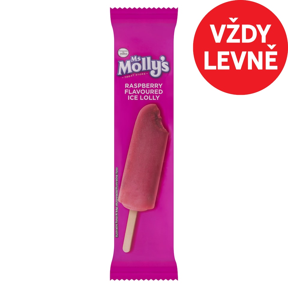 Ms Molly's Raspberry Flavoured Ice Lolly 70ml