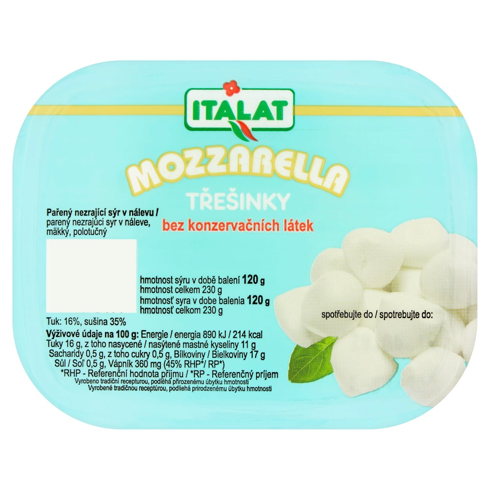 Obrázek 1 pro produkt Italat Mozzarella třešinky 120g