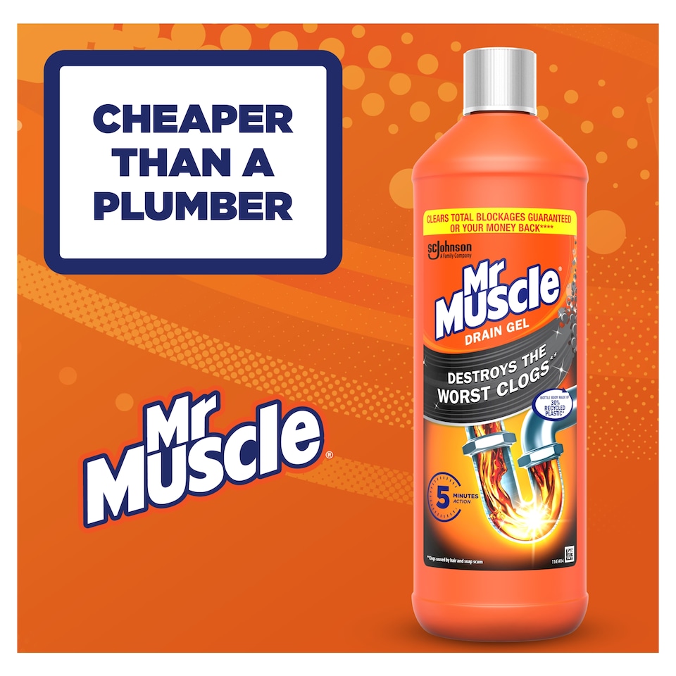 image 1 of Mr Muscle Gel Sink & Drain Unblocker Twin Pack 2x1L