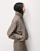 image 4 of F&F Checked Funnel Neck Co-ord Bomber Jacket in Multi Brown