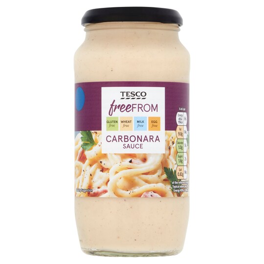 Tesco Free From Carbonara Sauce 485G Tesco Groceries
