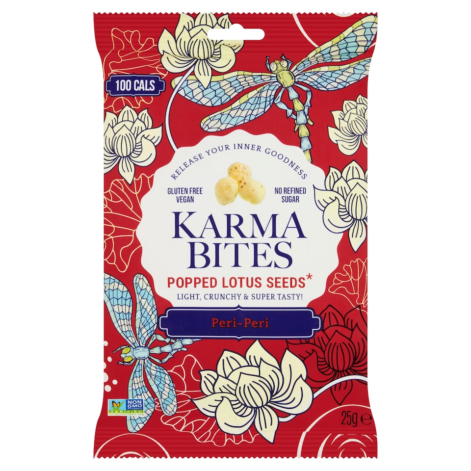 Karma Bites Popped Lotus Seeds Peri-Peri 25G
