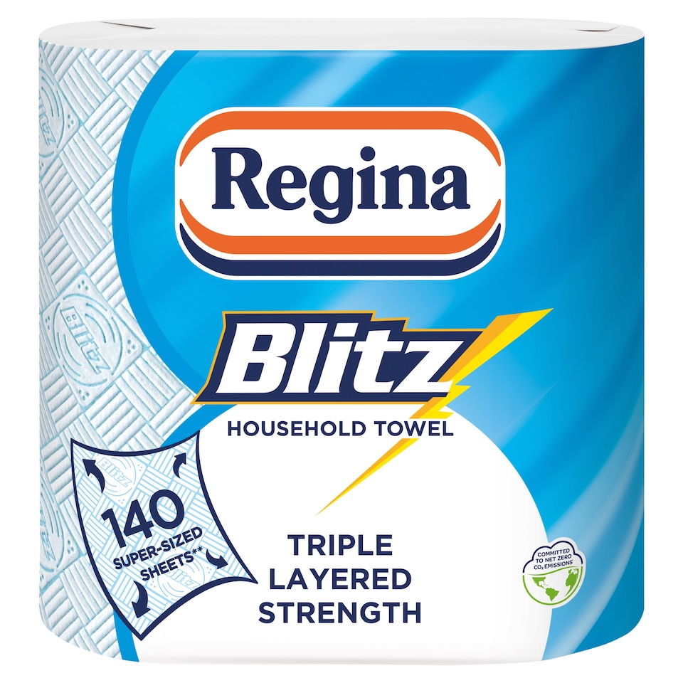 image 1 of Regina Blitz Kitchen Roll 140 Supersized Sheets 2 Roll