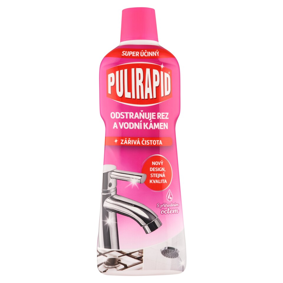 Obrázek 1 pro produkt Pulirapid Tekutý čistič na vodní kámen s přírodním octem 750ml