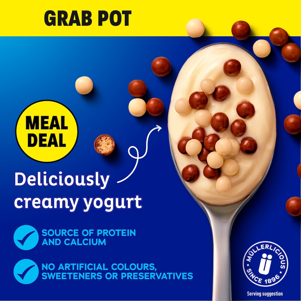 image 1 of Muller Corner Vanilla Chocolate Balls Grab Pot Yogurt 143g