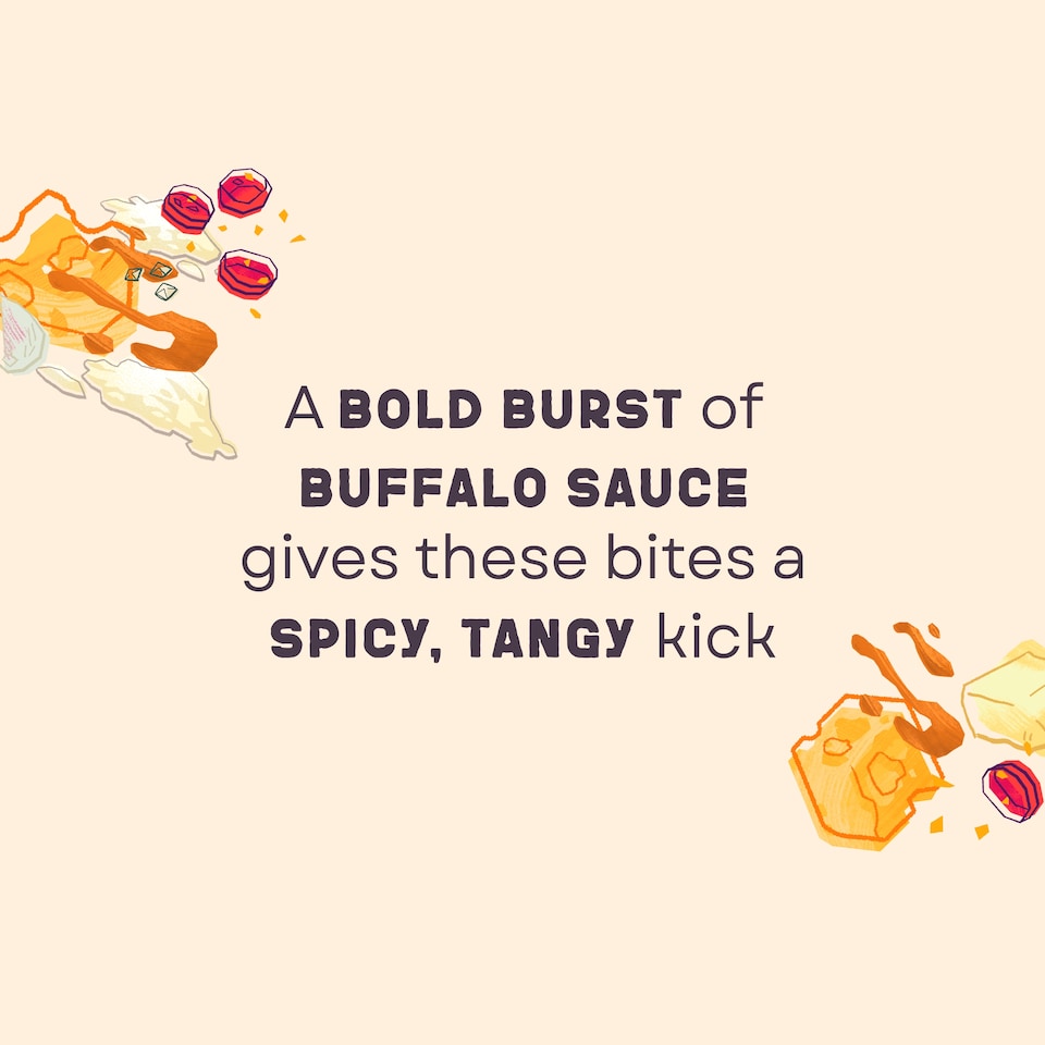 image 1 of Higgidy Emmental & Extra Mature Potato Frittata Bites with Buffalo Sauce 130g