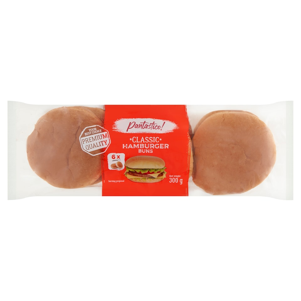 Pantastico! Classic Hamburger Buns 6 x 50 g (300 g)