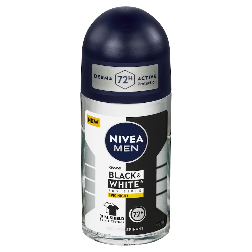 obrázok 1 z Nivea Black & White Invisible Epic Night Guľôčkový antiperspirant 50 ml