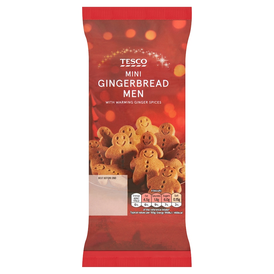 Tesco Mini Gingerbread Men 100G