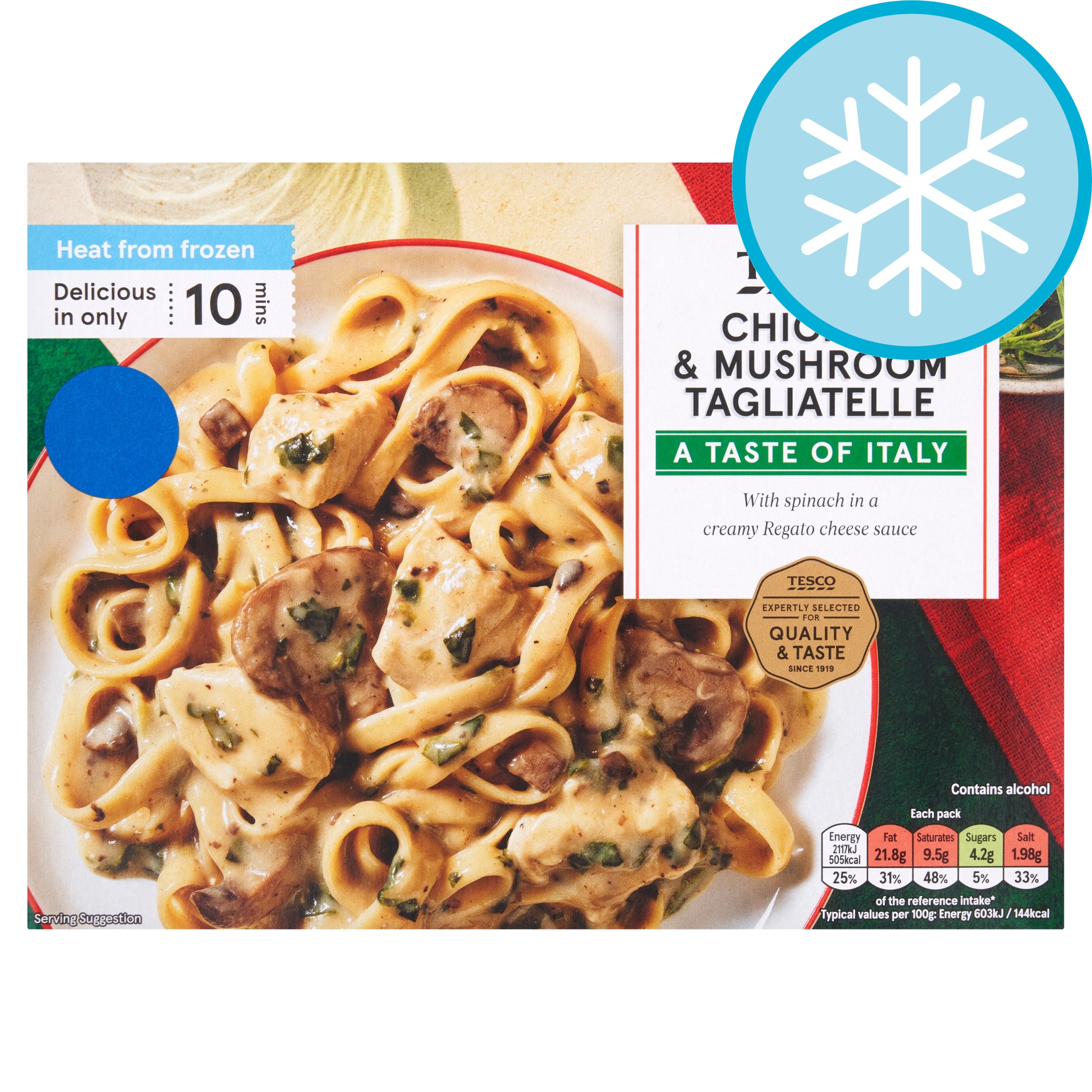 Tesco Chicken & Mushroom Tagliatelle 400g