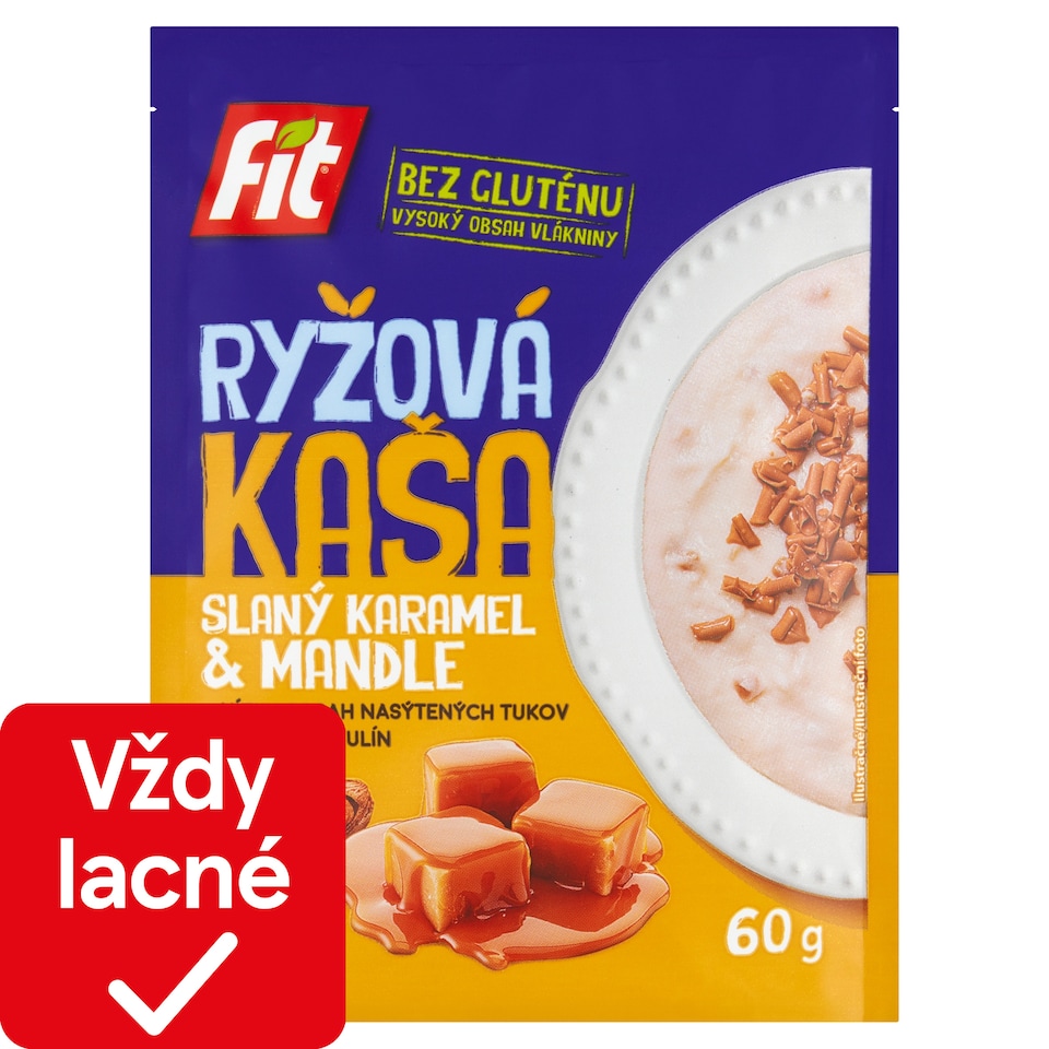 obrázok 1 z Fit Ryžová kaša slaný karamel & mandle 60 g