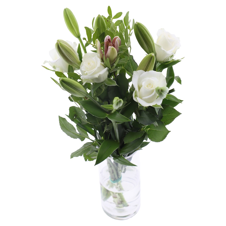 image 1 of The Floral Connection Bouquet of Roses and Lilies