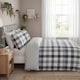 image 2 of Silentnight Supersoft Check Reversible Duvet Cover Set Double
