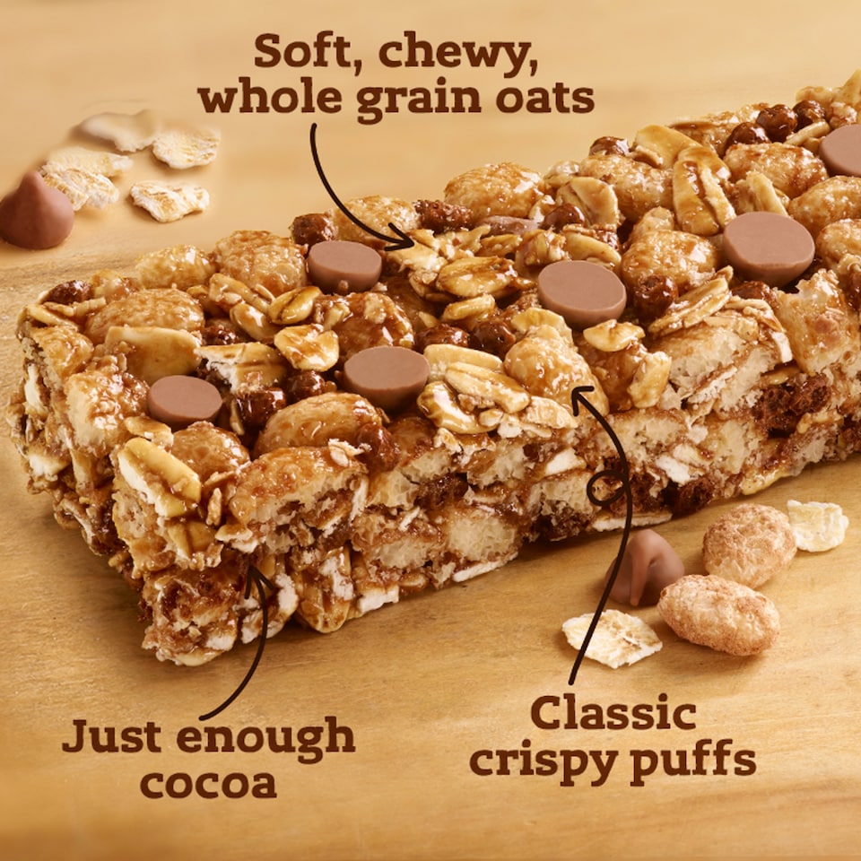 image 1 of Nature Valley Cereal Bar Oaty & Crispy Cocoa 5X23g