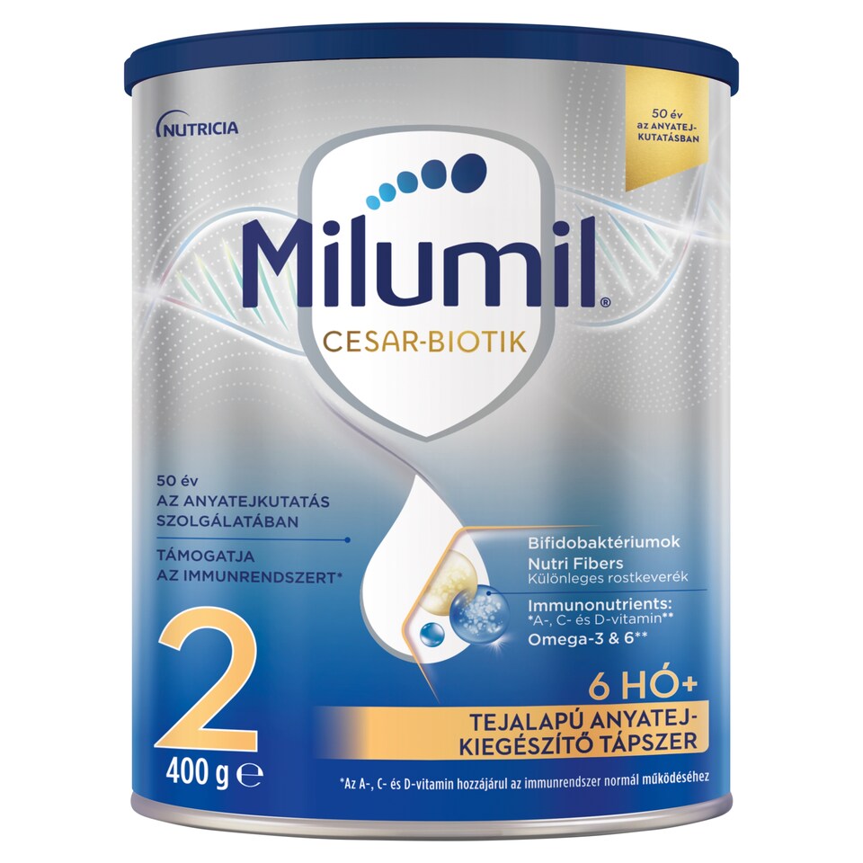 Milumil Cesar-Biotik 2 tejalapú anyatej-kiegészítő tápszer 6 hó+ 400 g