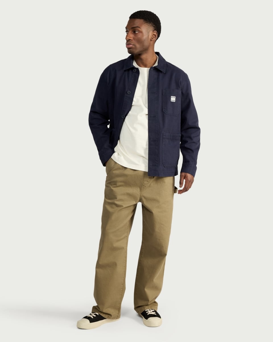 image 1 of RDA Pure Cotton Button Up Worker Shirt in Navy