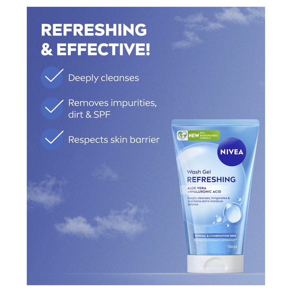 image 1 of NIVEA Refreshing Face Wash Gel 150ml