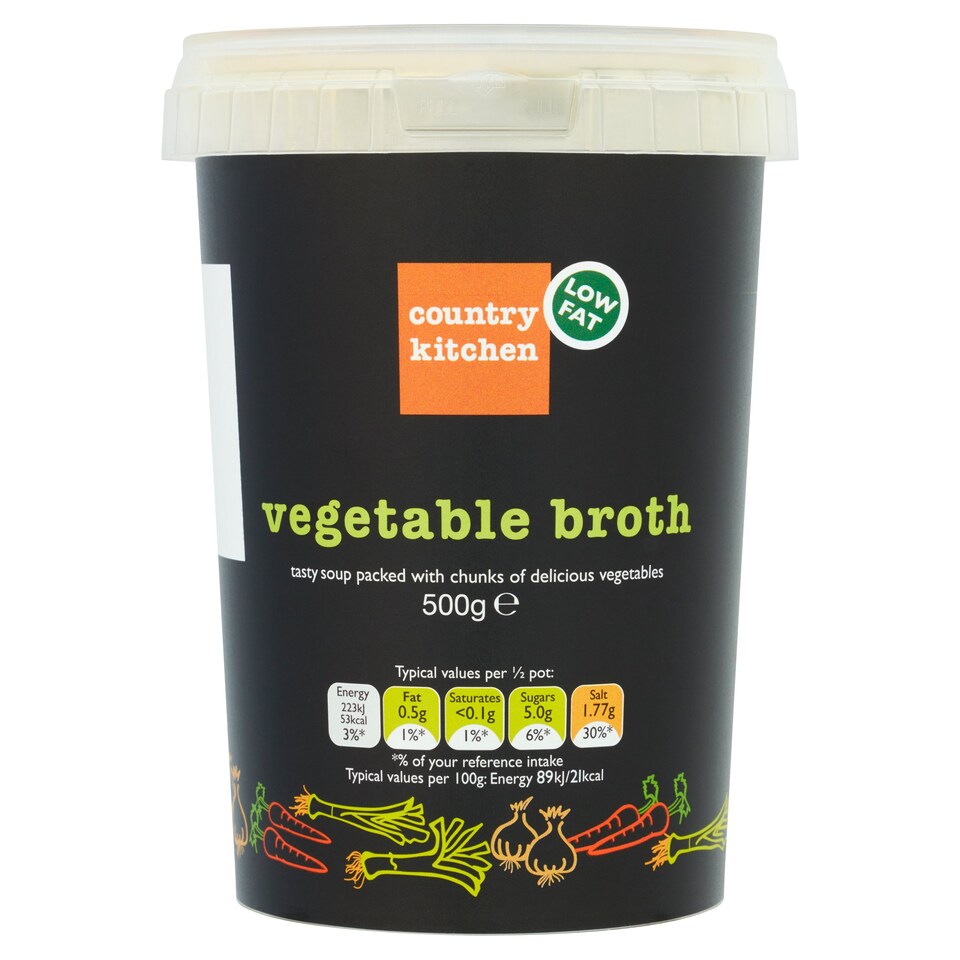 Country Kitchen Vegetable Broth Soup 500 G Tesco Groceries