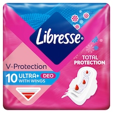 Libresse Ultra+ Deo enyhén illatosított szárnyas egészségügyi betét 10 db