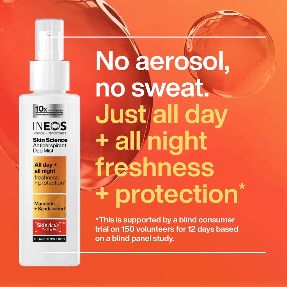 image 1 of INEOS Skin Science Mandarin + Sandalwood Antiperspirant Deodorant Mist 200ml