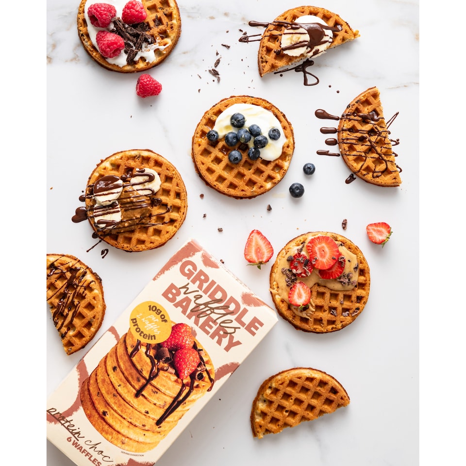 image 1 of Griddle Choc Chip Protein Waffles 6 Pack 200g