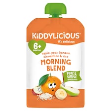 Kiddylicious Morning Blend Apple, Pear, Banana, Clementine and Rice 100g
