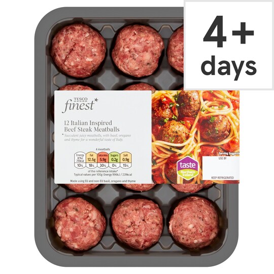 Tesco Finest Italian Beef Meatballs 336g Tesco Groceries