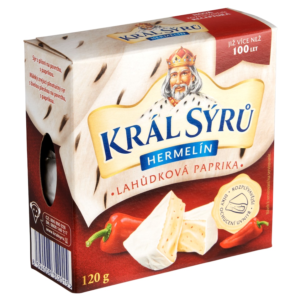 Král Sýrů Hermelin Deli Peppers 120g