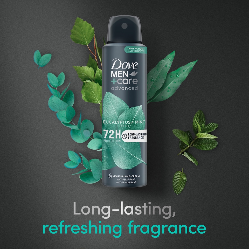 image 1 of Dove Men+Care Eucalyptus & Mint 72h Advanced Care Antiperspirant Deodorant 200ml