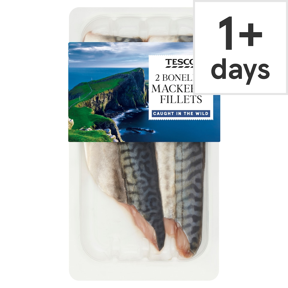 Tesco 2 Boneless Mackerel Fillets 160G
