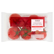 Tesco Tomatoes On The Vine 500G