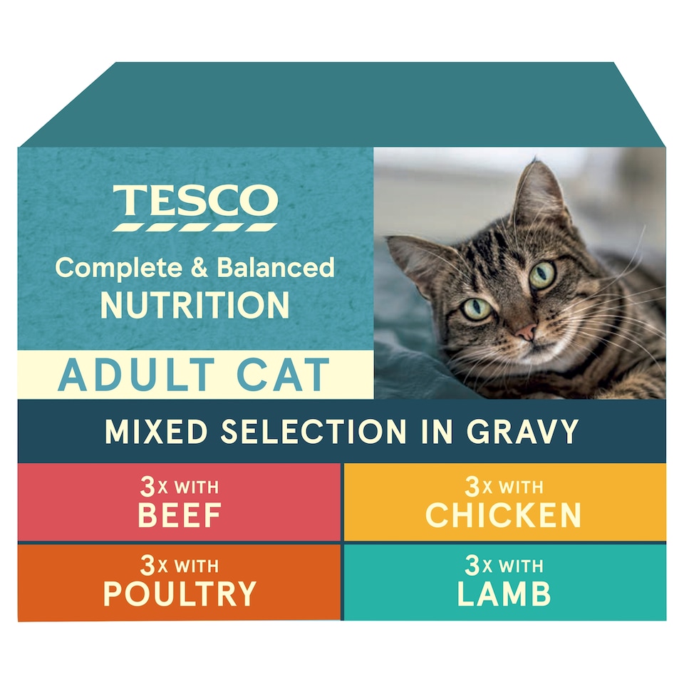 image 1 of Tesco Adult Cat Food Mixed Selection In Jelly 12X100g