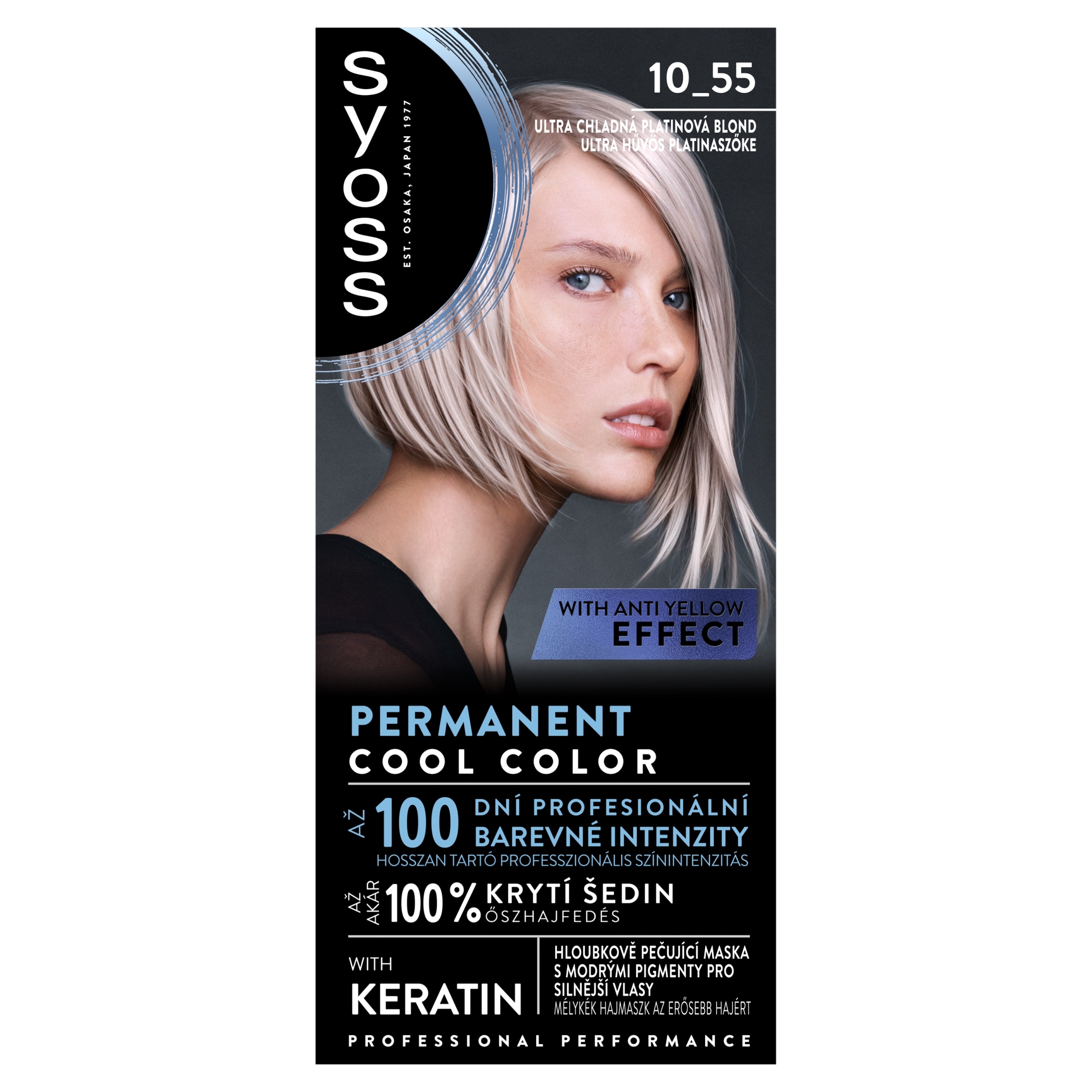 Syoss Color permanentná farba na vlasy 10-55 Ultra chladná platinová ...