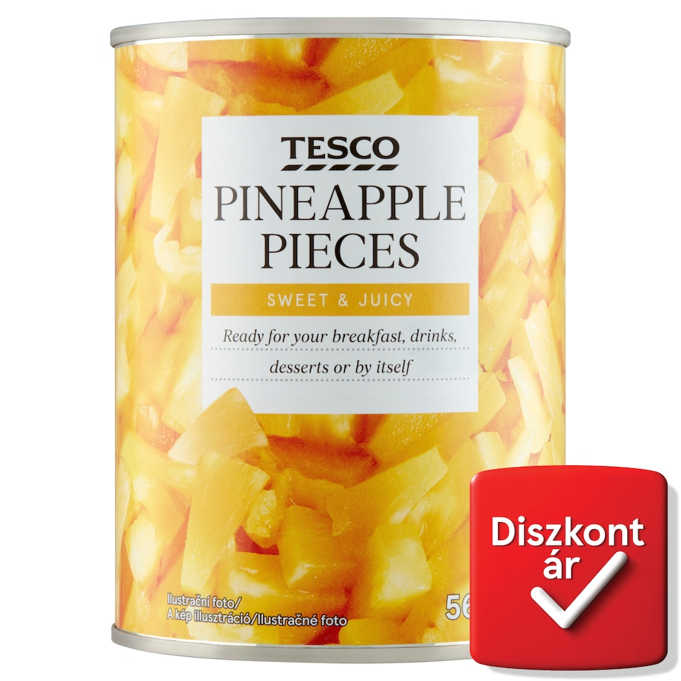 Tesco Pineapple Pieces in Syrup 565 g