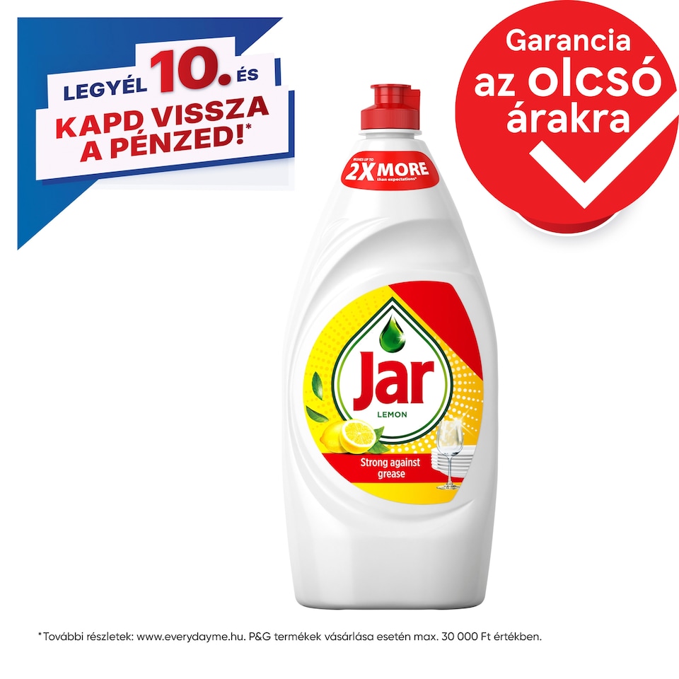 Jar Lemon Washing Up Liquid. No Soaking, No Grease, No Fuss  900 ML