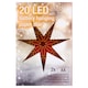 image 1 of Snow Meister 20 LED Warm White Battery Hanging Paper Star