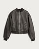 image 4 of F&F Faux Leather Bomber Jacket in Brown