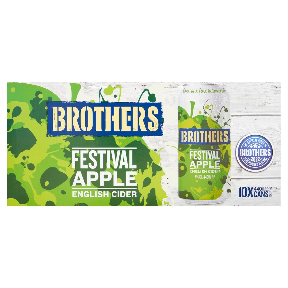 Brothers Festival Apple Cider 10X440ml Tesco Groceries