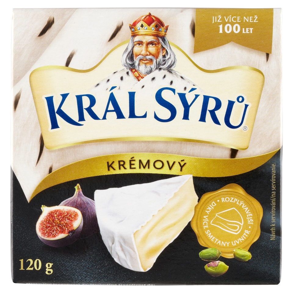 image 1 of Král Sýrů Soft Ripening Full-Fat Cheese with White Mold on the Surface 120 g