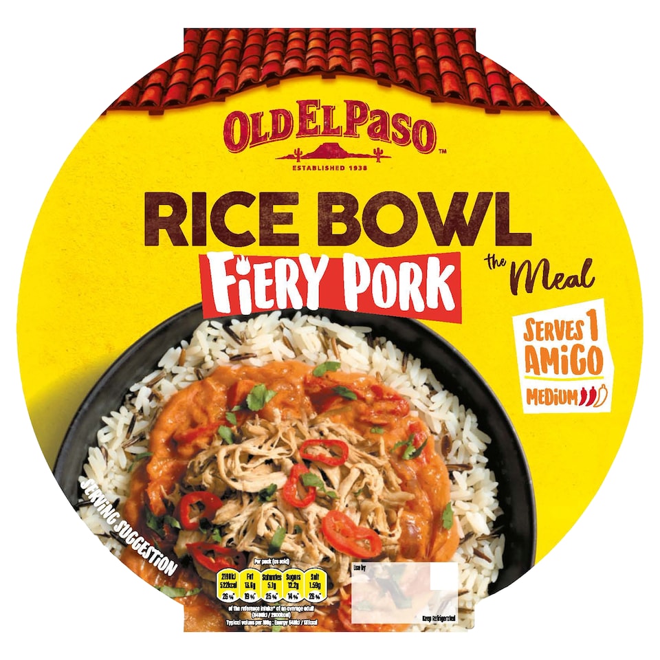 Old El Paso Fiery Pork Rice Bowl 400g
